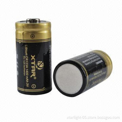 Battery Cr123A, 1,400mAh, for Flashlights